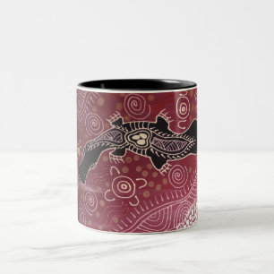 Platypus Dream Red von Mundara Koorang Zweifarbige Tasse