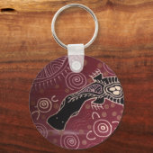 Platypus Dreaming Red von Mundara Koorang Schlüsselanhänger (Vorderseite)