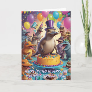 Platypus Geburtstagsparty: Eine wilde Feier #1 Einladung