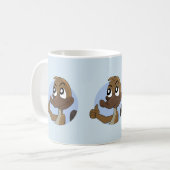 Platypus giving thumbs up cartoon coffee mug kaffeetasse (Vorderseite Links)