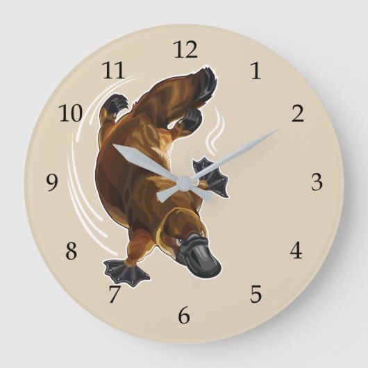 Platypus Große Wanduhr (Vorderseite)