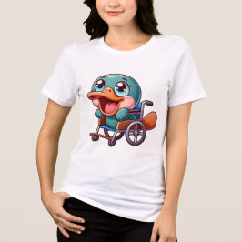 Platypus im Rollstuhl Tri-Blend Shirt
