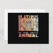 Platypus ist mein Geist Tier - süße Platypus Postkarte (Vorne/Hinten)