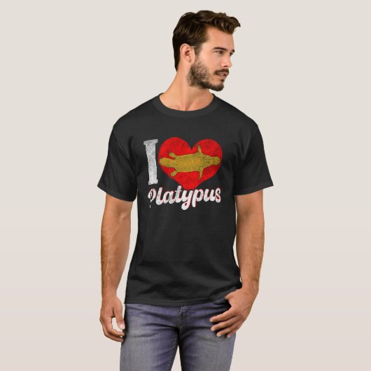 Platypus Liebe Australien Australisches Tier T-Shirt (Vorne ganz)