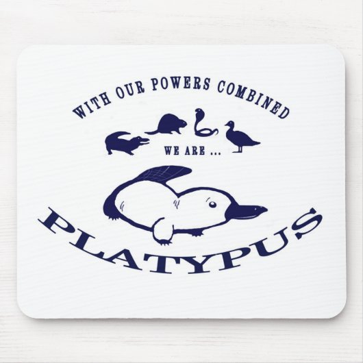 Platypus Mausunterlage - Blau Mousepad (Vorne)
