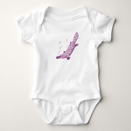 Platypus mauve Baby Strampler / T - Shirt (Vorderseite)