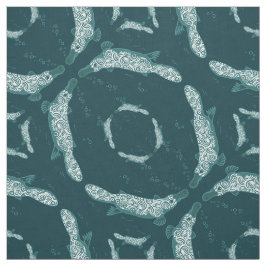 Platypus mit aquamarinem kreisförmigem Gewebe Stoff