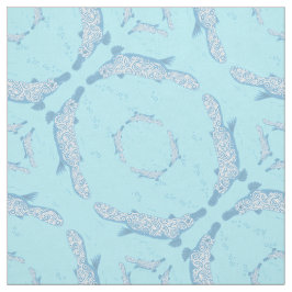 Platypus mit blauem kreisförmigem Gewebe Stoff