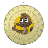 Platypus mit Daumen auf Cartoon Dartscheibe (vorne)