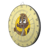 Platypus mit Daumen auf Cartoon Dartscheibe (Vorderseite rechts)