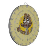 Platypus mit Daumen auf Cartoon Dartscheibe (Vorderseite Links)