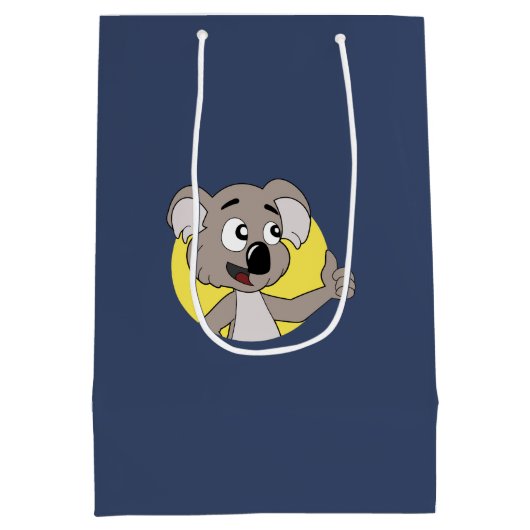 Platypus mit Daumen auf Cartoon Mittelgeschenktüte Mittlere Geschenktüte (Rückseite)