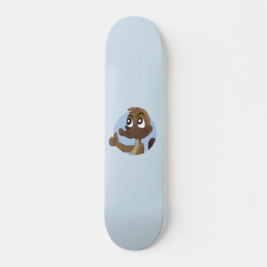 Platypus mit Daumen auf Cartoon Skateboard (Vorne)