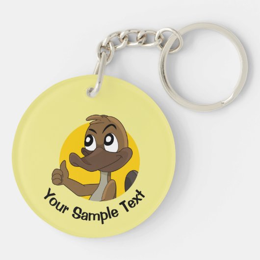 Platypus mit Daumen auf Schlüsselanhänger (Rückseite)