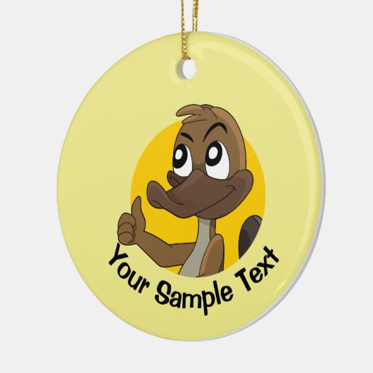 Platypus mit Daumen Keramik Ornament (Links)