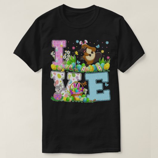 Platypus Ostereier Jagd Sonnige Liebe Platypus Est T-Shirt (Design vorne)