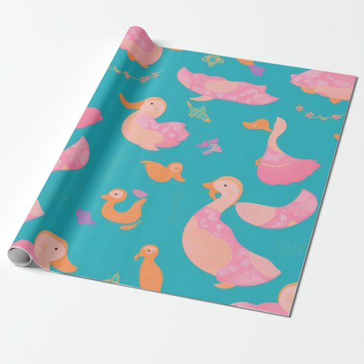 Platypus Pastel Personalisiertes Muster Geschenkpapier (Ungerollt)