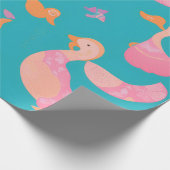 Platypus Pastel Personalisiertes Muster Geschenkpapier (Ecke)
