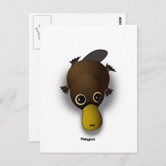 Platypus Postkarte (Vorne/Hinten)