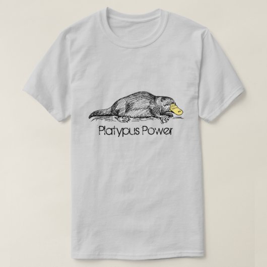 Platypus-Power Australische Monotreme Individualit T-Shirt (Design vorne)