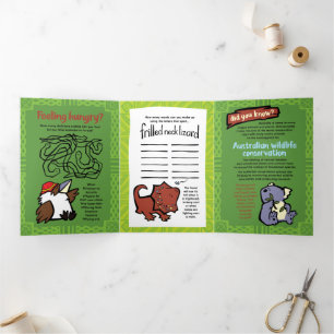 Platypus-Puzzle-Grußkarte Dreifach Gefaltete Urlaubskarte