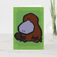 Platypus Puzzle Grußkarte