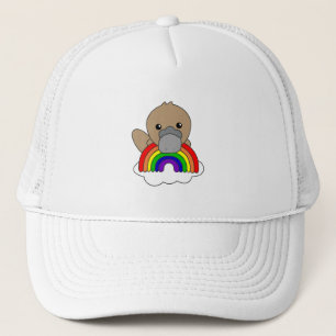 Platypus Rainbow-Niedliche Tiere farbenfroh Truckerkappe