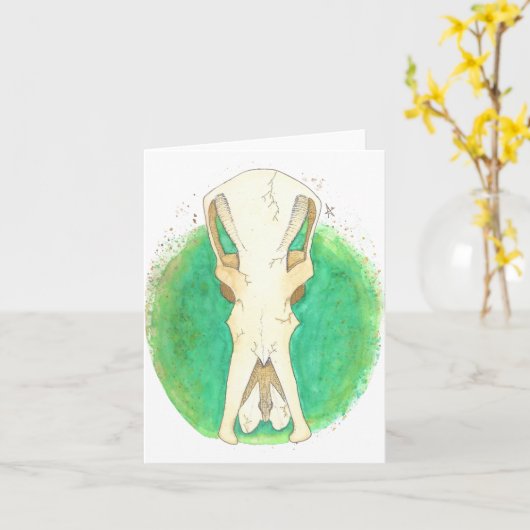 Platypus Skull Karte (Gelbe Blume)