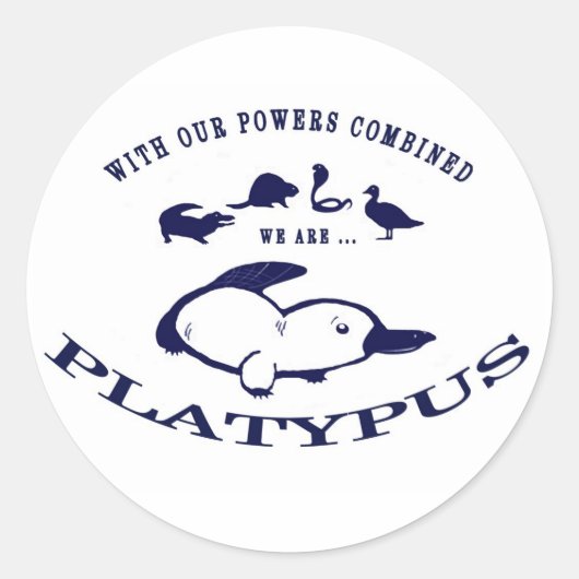 Platypus-Sticker Runder Aufkleber (Vorderseite)