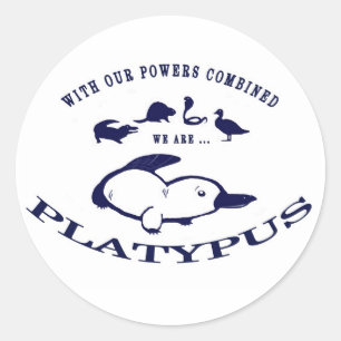 Platypus-Sticker Runder Aufkleber