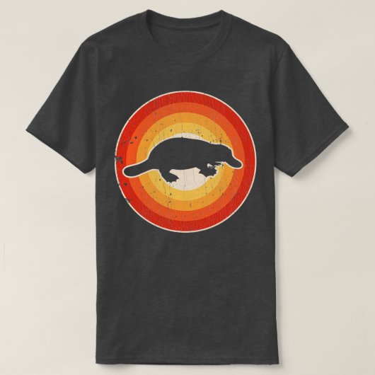 Platypus Sunset Retro für Männer Frauen Mädchen Ki T-Shirt (Design vorne)