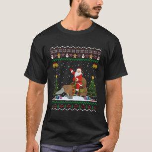 Platypus Ugly Xmas Geschenk Santa Riding Platypus T-Shirt