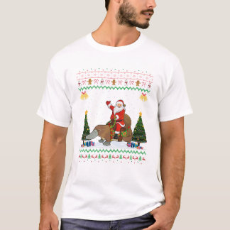 Platypus Ugly Xmas Geschenk Santa Riding Platypus T-Shirt