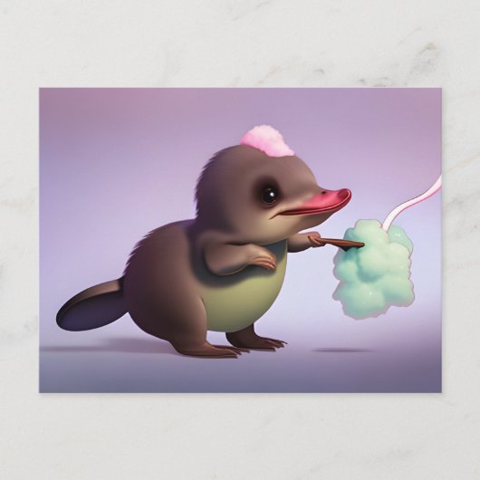 Platypus und Baumwollbonbons, Postkreuzung Postkarte (Vorderseite)