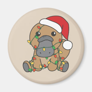 Platypus Weihnachts-Wintertiere Urlaub Platypus Magnet