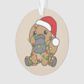 Platypus Weihnachts-Wintertiere Urlaub Platypus Ornament (Vorderseite)