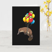 Platypus with Ballons Karte (Gelbe Blume)