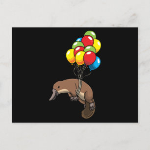 Platypus with Ballons Postkarte