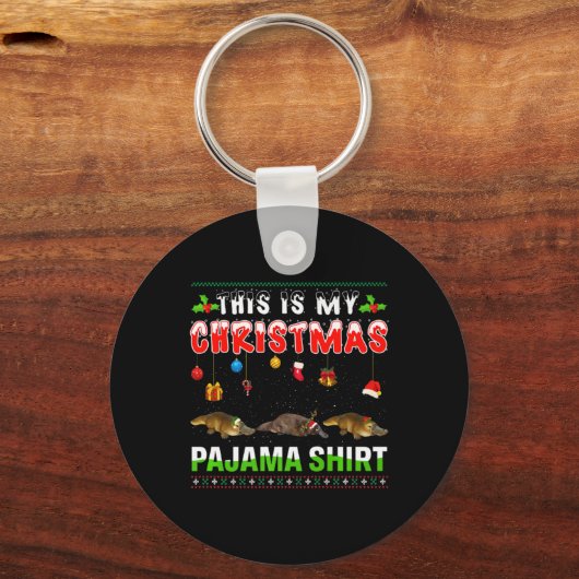 Platypus Xmas Animals Squad This Is My Christmas P Schlüsselanhänger (Vorderseite)