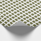 Platz 02 - Deep Olive on White Geschenkpapier (Ecke)