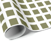 Platz 02 - Deep Olive on White Geschenkpapier (Rolleneckpunkt)