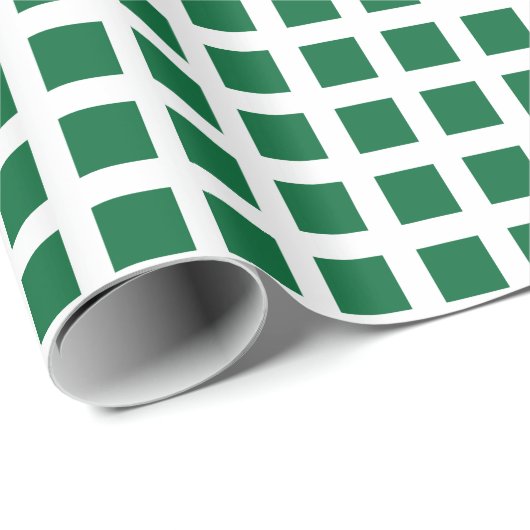 Platz 02 - Forest Green on White Geschenkpapier (Rolleneckpunkt)