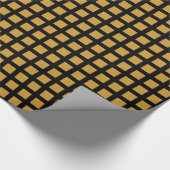 Platz 02 - Goldbraun auf schwarz Geschenkpapier (Ecke)
