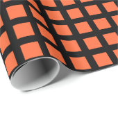 Platz 02 - Herbst Orange auf schwarz Geschenkpapier (Rolleneckpunkt)