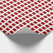 Platz 02 - Ruby Red on White Geschenkpapier (Ecke)