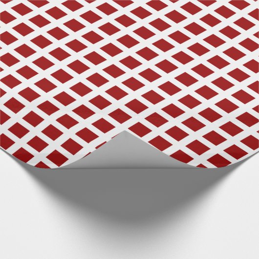 Platz 02 - Ruby Red on White Geschenkpapier (Ecke)