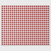 Platz 02 - Ruby Red on White Geschenkpapier (Flach)