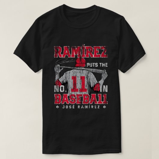 Platz 11 im Baseball Jose Ramirez Cleveland MLBPA T-Shirt (Design vorne)