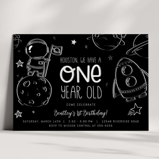 Platz 1. Geburtstag - Einladung von Houston