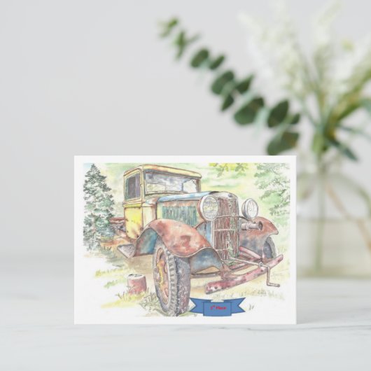 Platz 1 postkarte (Stehend Vorderseite)